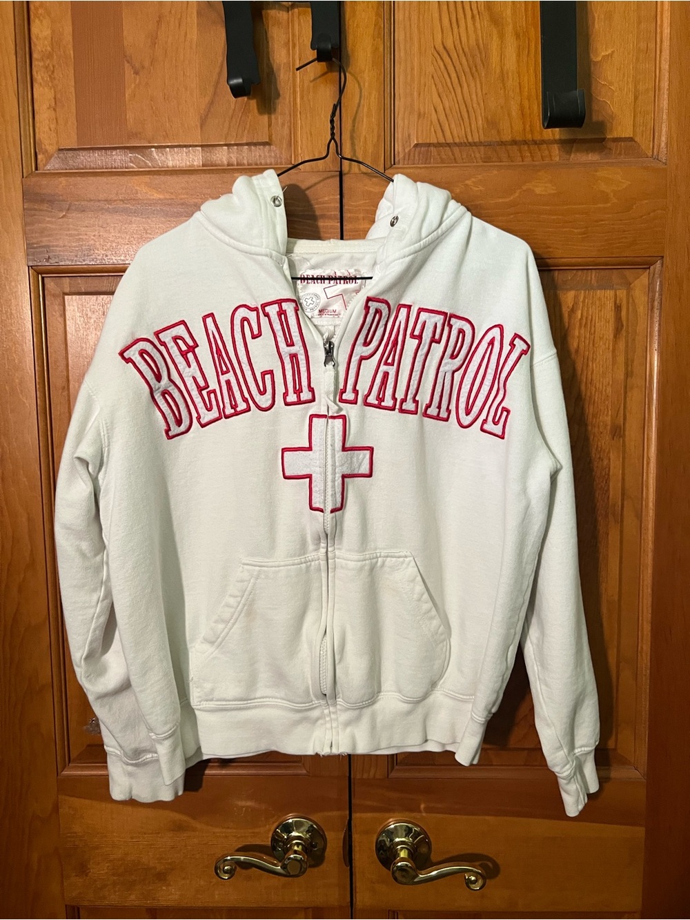 White Beach Patrol Zip-Up Hoodie Jacket